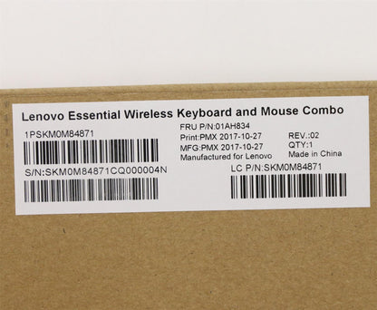 Lenovo ThinkStation P320 P330 P330 2nd Gen Wireless Keyboard Mouse Black 01AH834