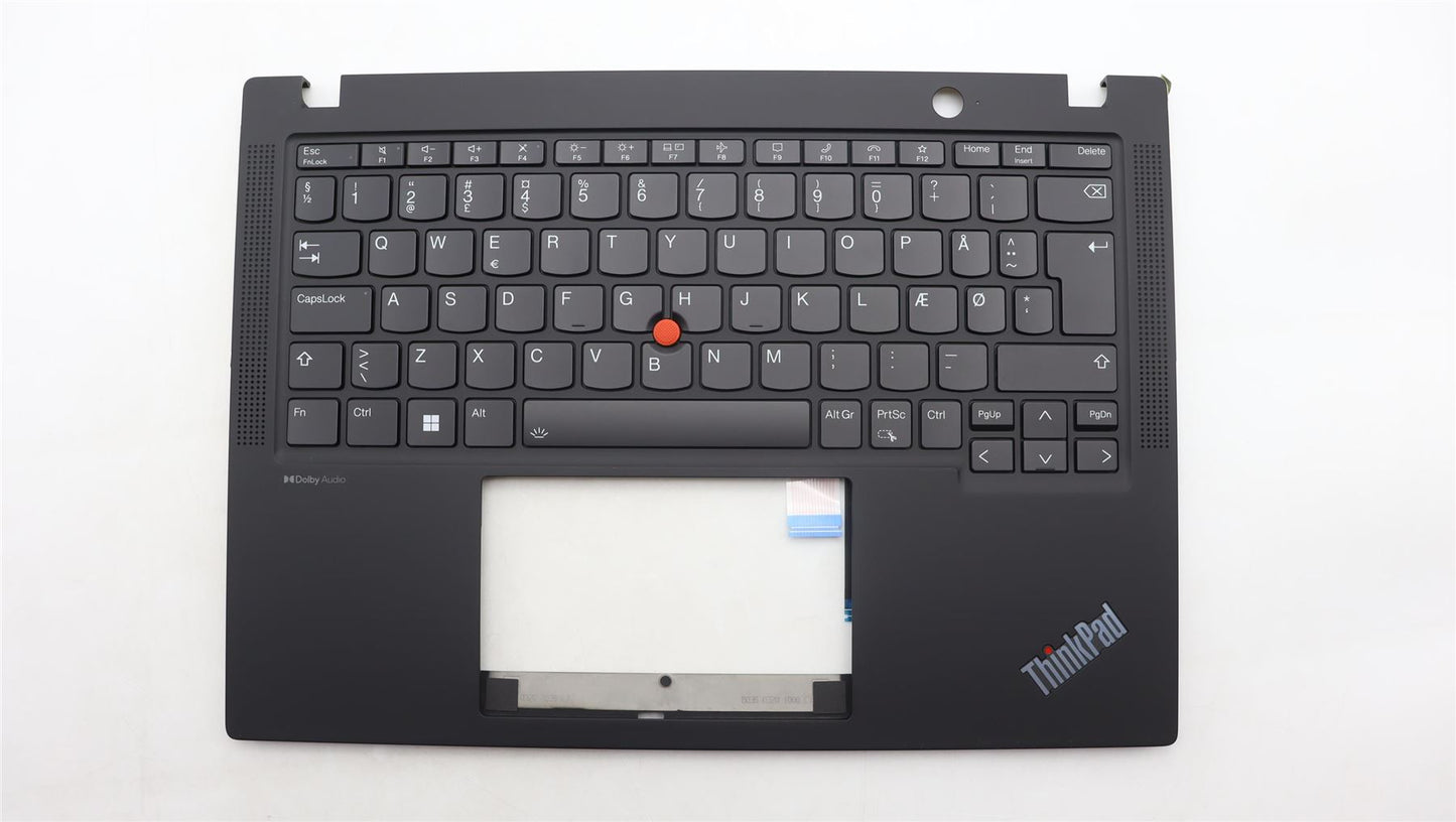 Lenovo ThinkPad X13 Gen 4 Keyboard Palmrest Top Cover Danish Black 5M11H94376