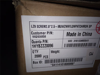 Lenovo LZ9 SCREM2.0*2.5-IBUWZNNYLONPATCHIRON 90203058