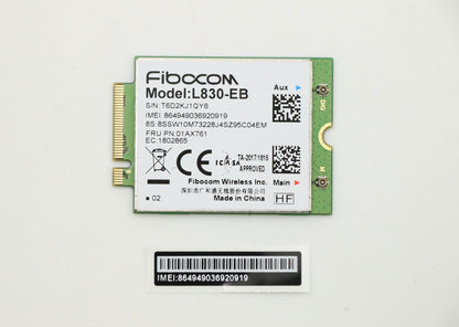 Lenovo Wireless, WAN, FBC, L830-EB Board 01AX761