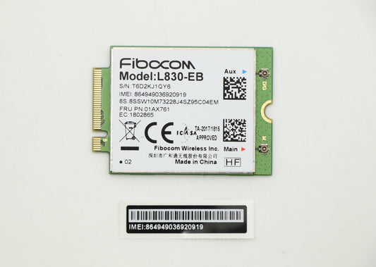 Lenovo Wireless, WAN, FBC, L830-EB Board 01AX761