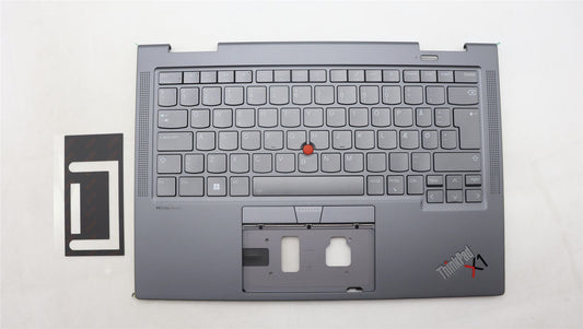 Lenovo ThinkPad X1 8th Gen Keyboard Palmrest Top Cover Danish Silver 5M11H62394