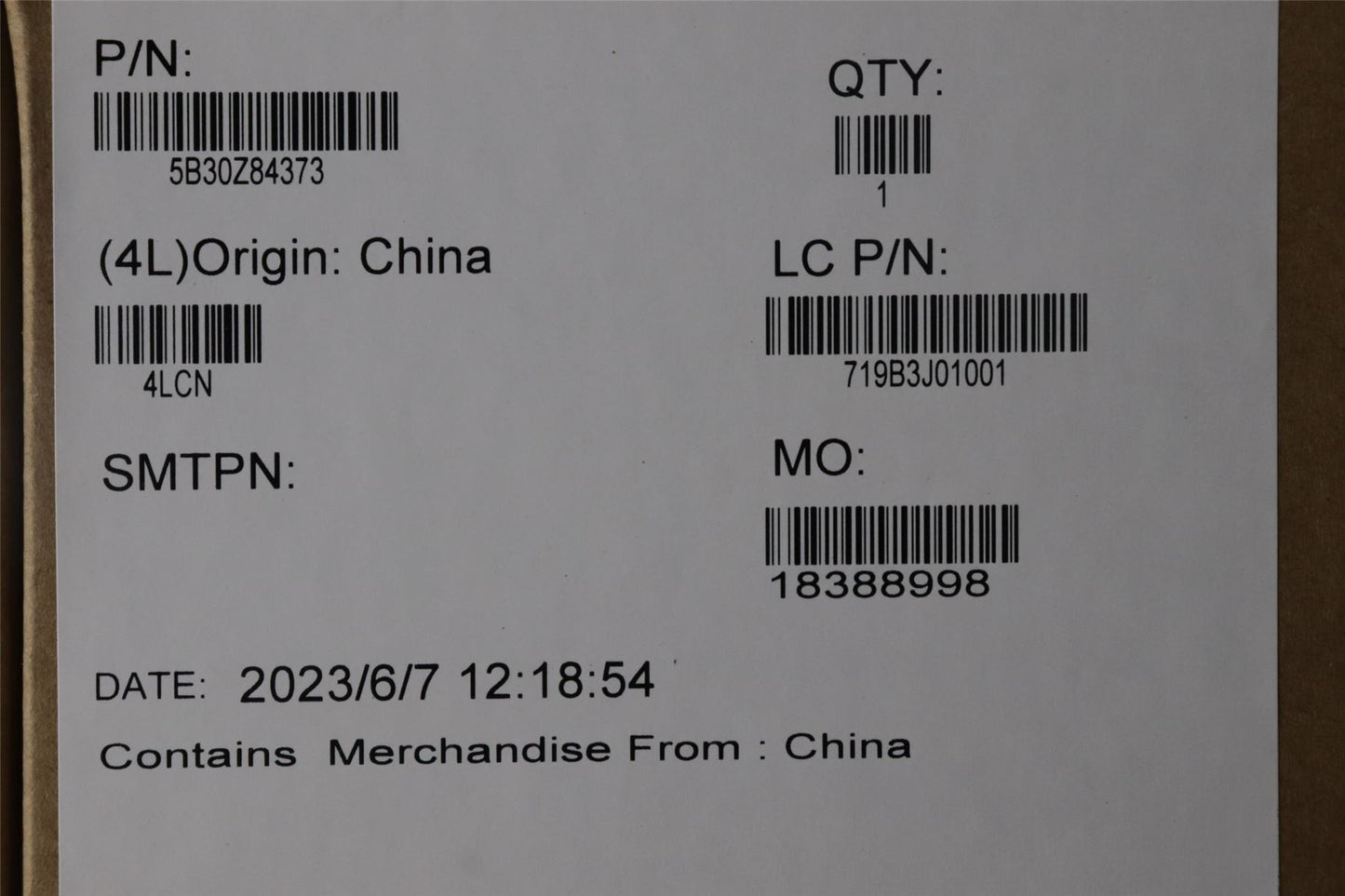 Lenovo FRUB BEZEL w/o cam shutter E14,cam 5B30Z84373
