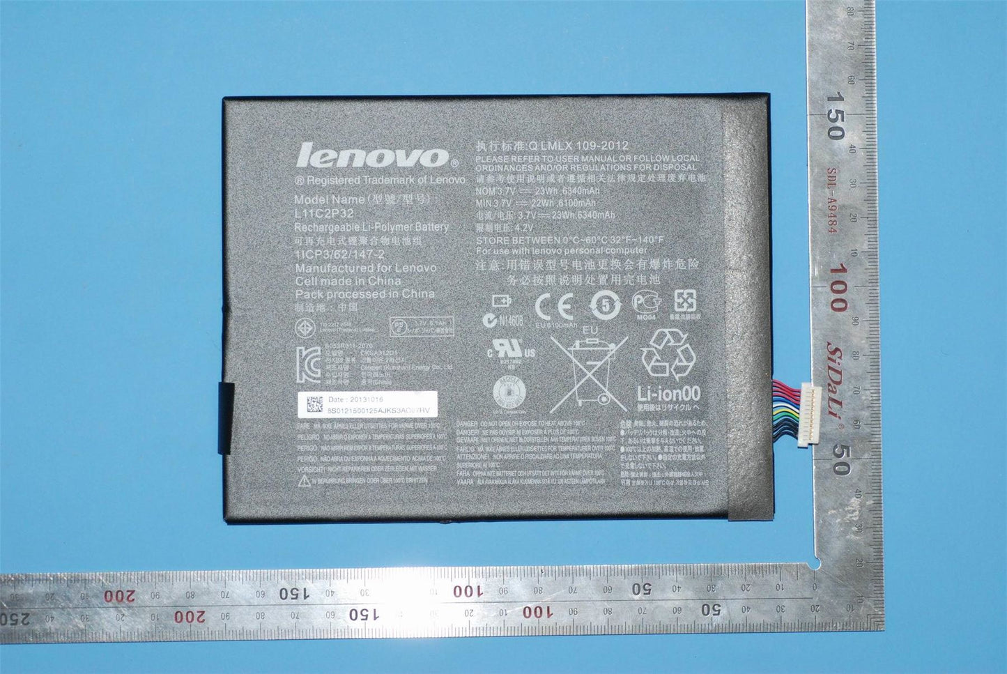 Lenovo Celx/ATL L11C2P32 3.7V23Wh 2cell bty 121500125