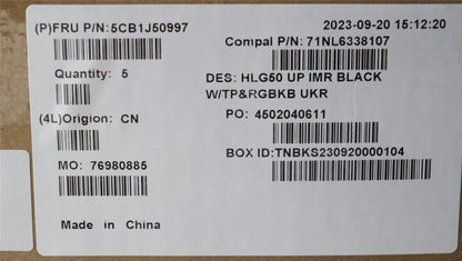 Lenovo IdeaPad 3 15ARH7 Palmrest Cover Touchpad Keyboard Ukrainian 5CB1J50997
