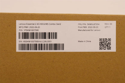 Lenovo WL KM Calliope BK ITA 5KM0U87654