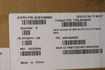Lenovo Gaming 3 15IAH7 Keyboard Palmrest Top Cover Spanish Black 5CB1H89860