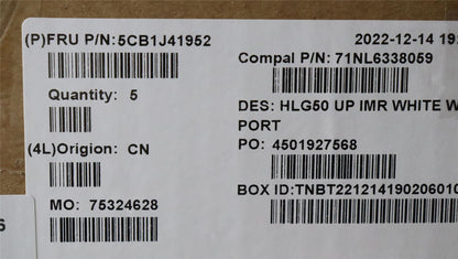 Lenovo Upper Case ASM_POR C 82SB WHT 5CB1J41952