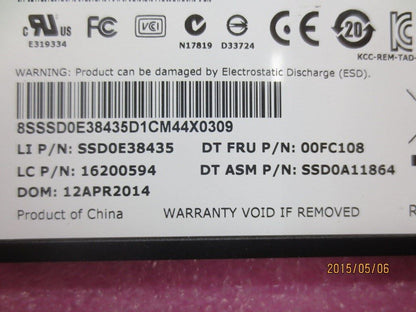 Lenovo Yoga 900 34ISZ 900 27IBU 500 22IBU Solid State Drive SSD 256 2.5 16200605