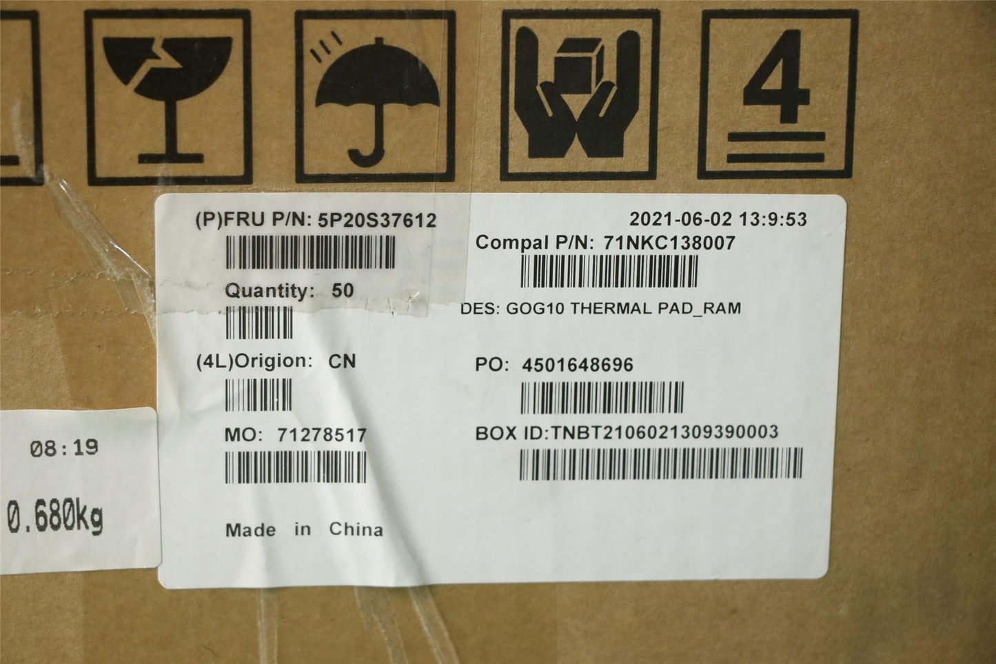 Lenovo Thermalpad C 82K1 for RAM 5P20S37612