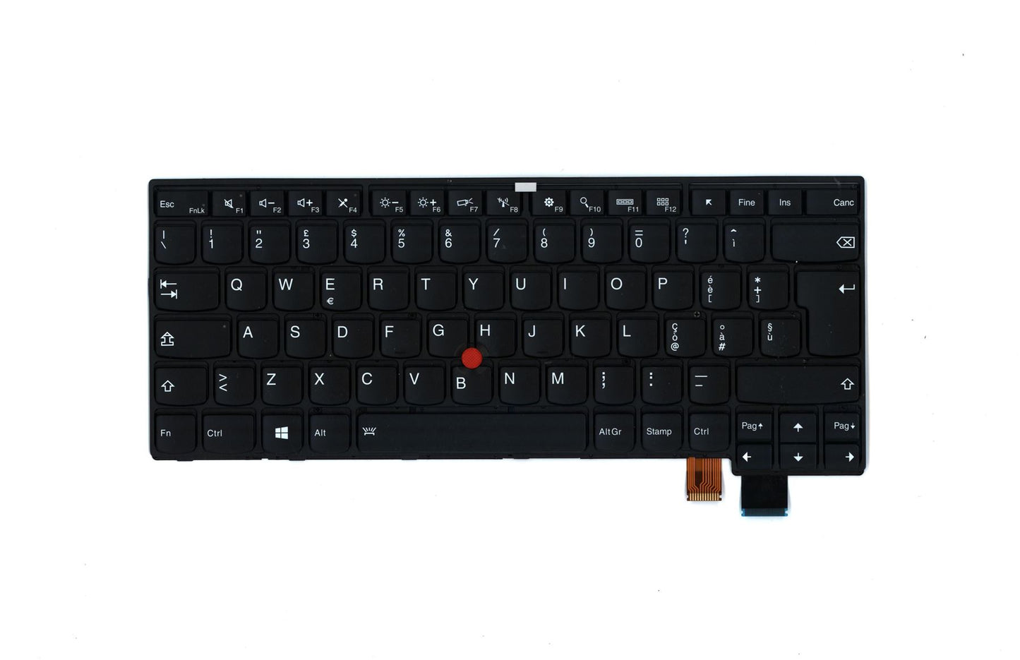 Lenovo ThinkPad T460s Keyboard Italian Black Backlit 01YR105