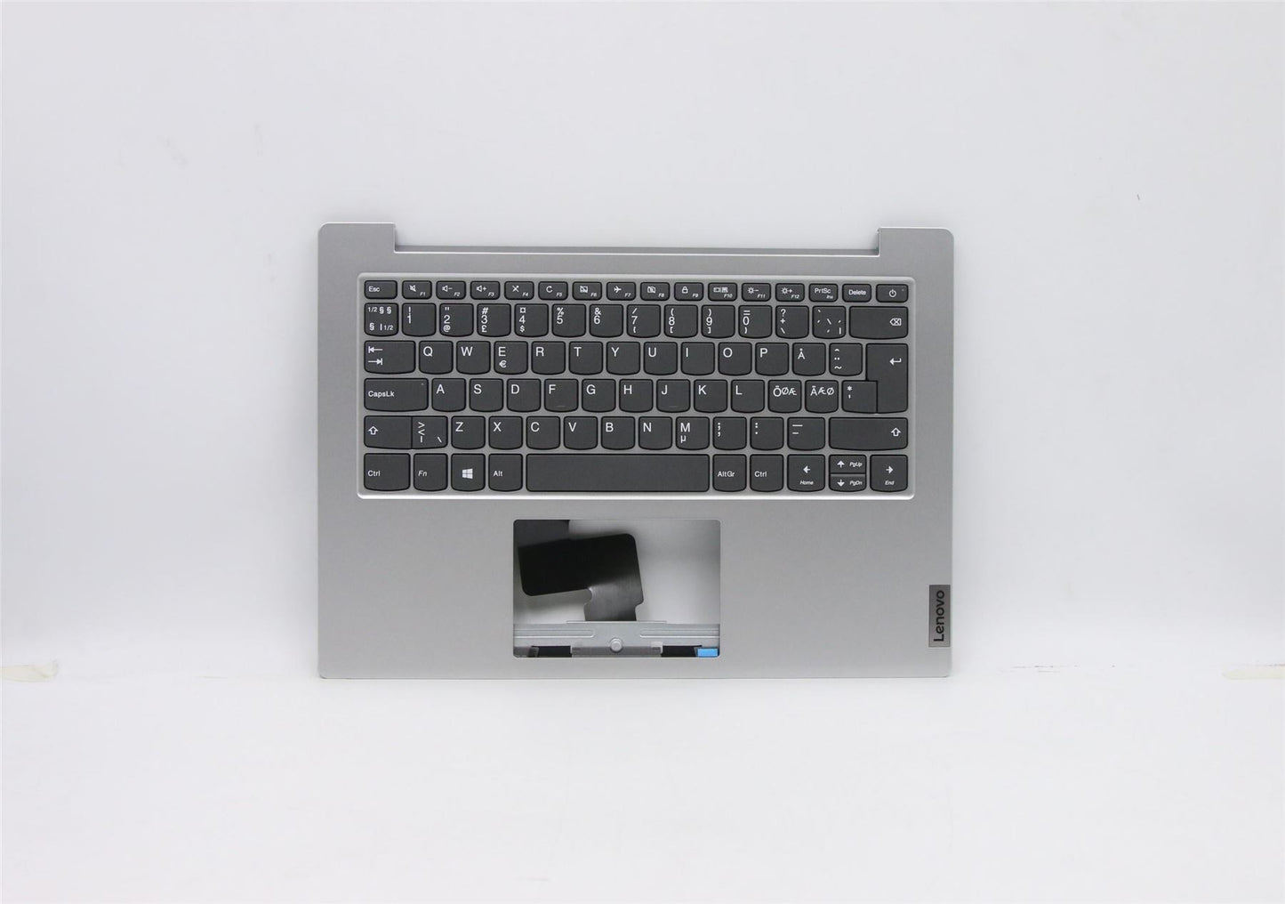 Lenovo IdeaPad 1-14IGL05 Palmrest Cover Keyboard Nordic Grey 5CB0X56981