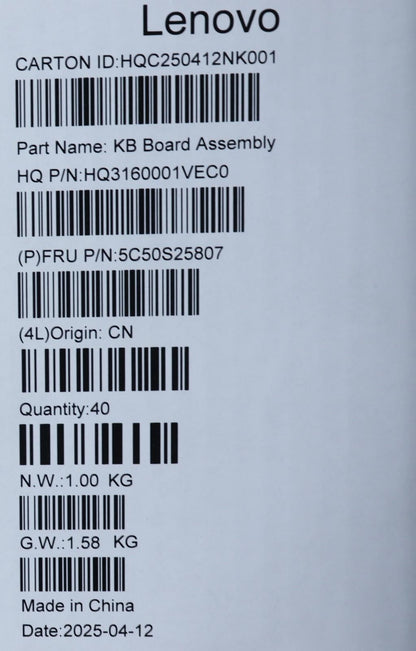 Lenovo CARDPOP Mic H 83JR Microphone Board 5C50S25807