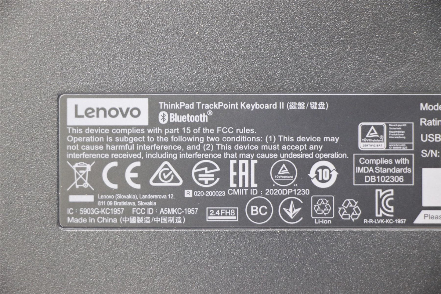 Lenovo TrackPoint KBD-Arabic 5D50X49567