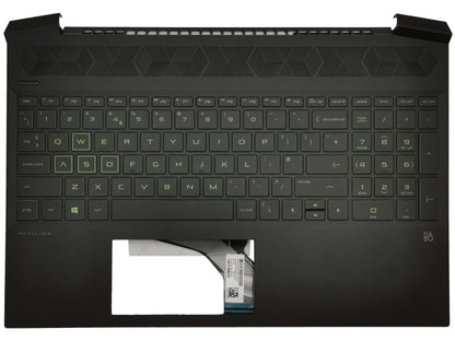 Genuine HP Gaming 15-EC Palmrest Cover Keyboard UK Black Backlit L72597-031