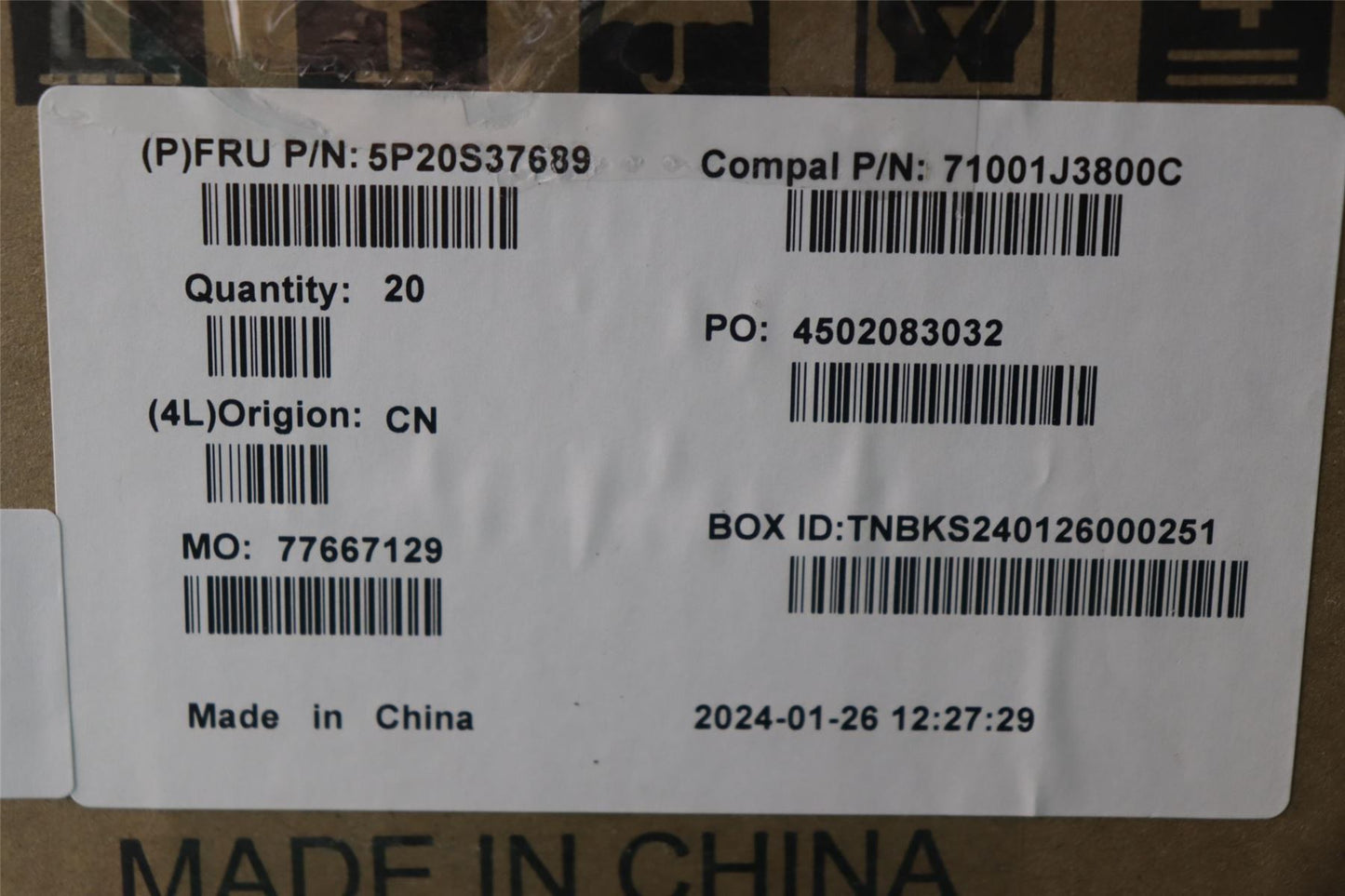 Lenovo SSD Thermal pad C 83G1 10pcs 5P20S37689
