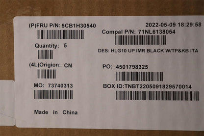 Lenovo IdeaPad 3 15IAH7 Palmrest Cover Touchpad Keyboard Italian 5CB1H30540
