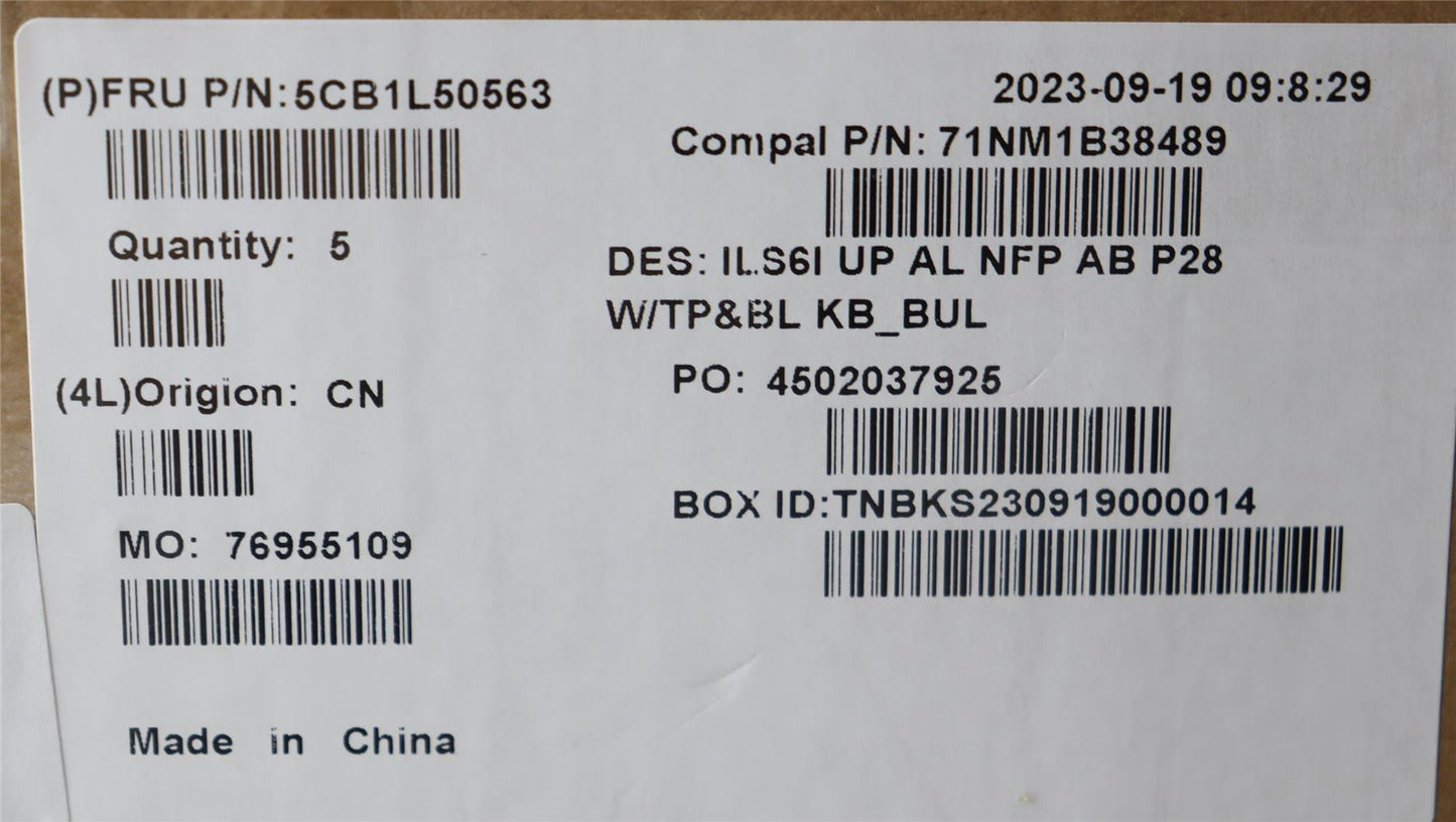Lenovo IdeaPad 5 16IRL8 5 16IAH8 Palmrest Cover Touchpad Keyboard 5CB1L50563