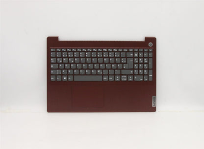 Lenovo IdeaPad 3 15ADA05 Palmrest Cover Touchpad Keyboard German Red 5CB1D02104