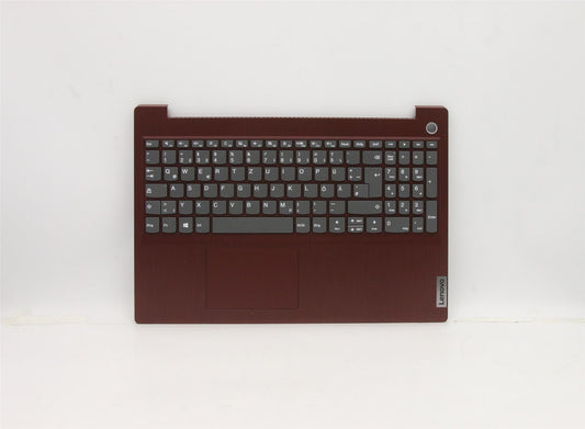 Lenovo IdeaPad 3 15ADA05 Palmrest Cover Touchpad Keyboard German Red 5CB1D02104