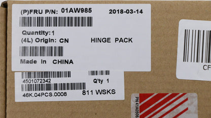 Lenovo Hinge,L/R,SLV,w/Plastic,JAR 01AW985
