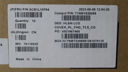 Lenovo LCD Cover W/Ant C82XD T30FHD PL CG 5CB1L10794