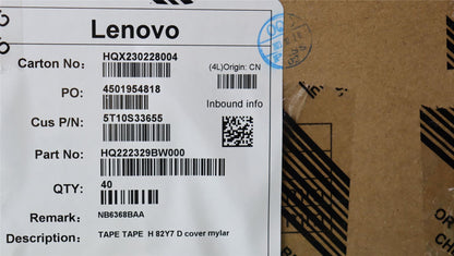Lenovo TAPE TAPE H 82Y7 D cover mylar 5T10S33655