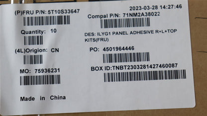 Lenovo 5T10S33647 TAPE Removable Tape R+L+Top C 82Y3