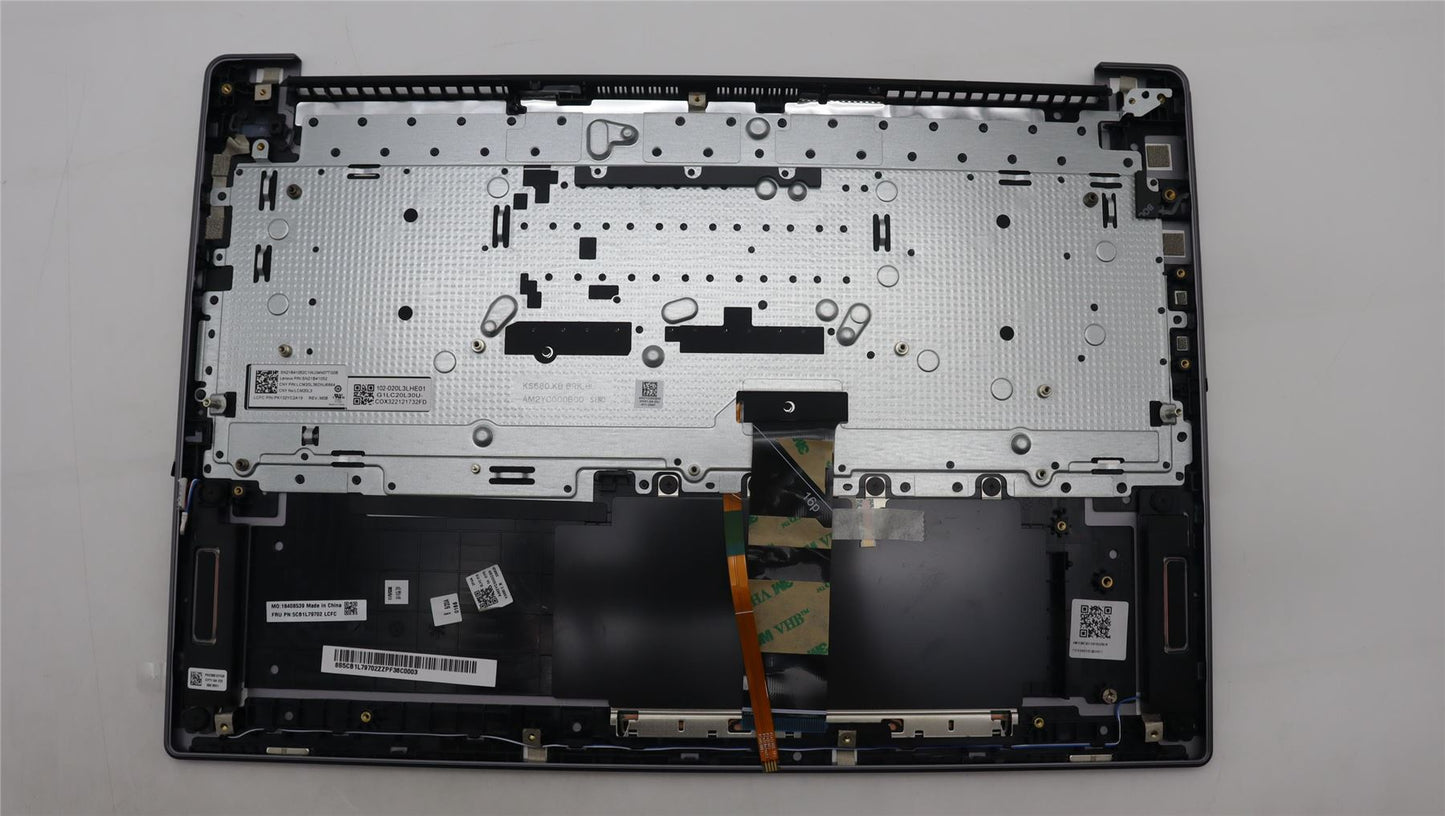 Lenovo IdeaPad 5 16APH8 Palmrest Cover Touchpad Keyboard Nordic Grey 5CB1L79702