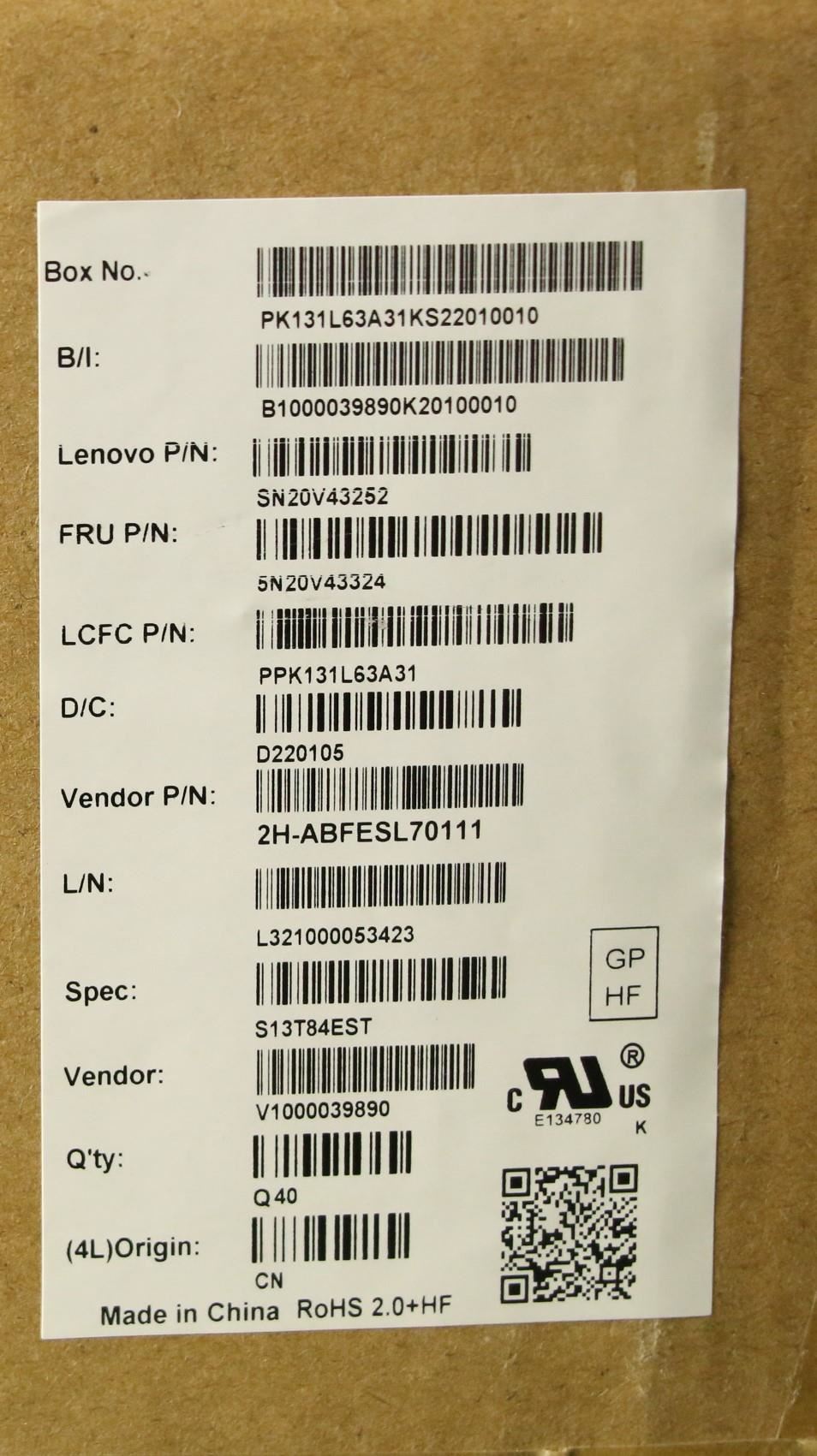 Lenovo ThinkPad L13 2 X13 Keyboard Estonian Black 5N20V43324