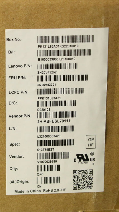 Lenovo ThinkPad L13 2 X13 Keyboard Estonian Black 5N20V43324