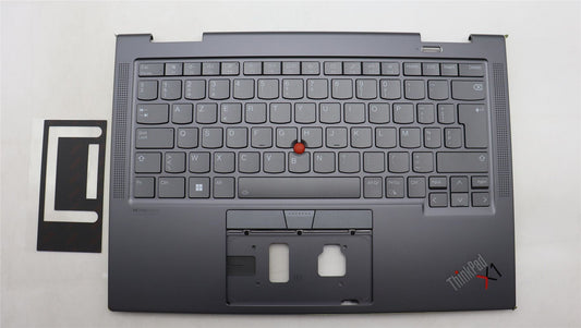 Lenovo ThinkPad X1 7th Gen Keyboard Palmrest Top Cover Belgian 5M11H45730