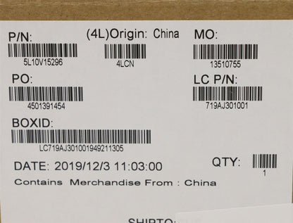 Lenovo Muldflap FRU SYSTEM Label KIT SLR 5L10V15296