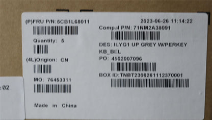 Lenovo Upper Case ASM_BEL C 82Y3 RGB 5CB1L68011