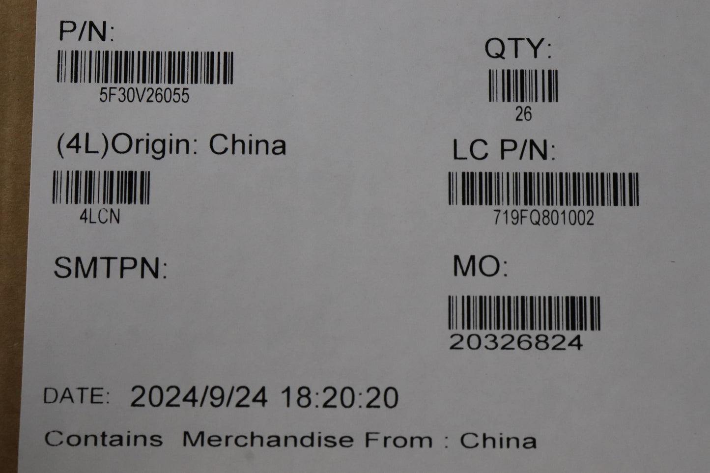 Lenovo FINGER_PRT FRU SG Slim FoP_F1-JYT Fingerprint FPR Board 5F30V26055