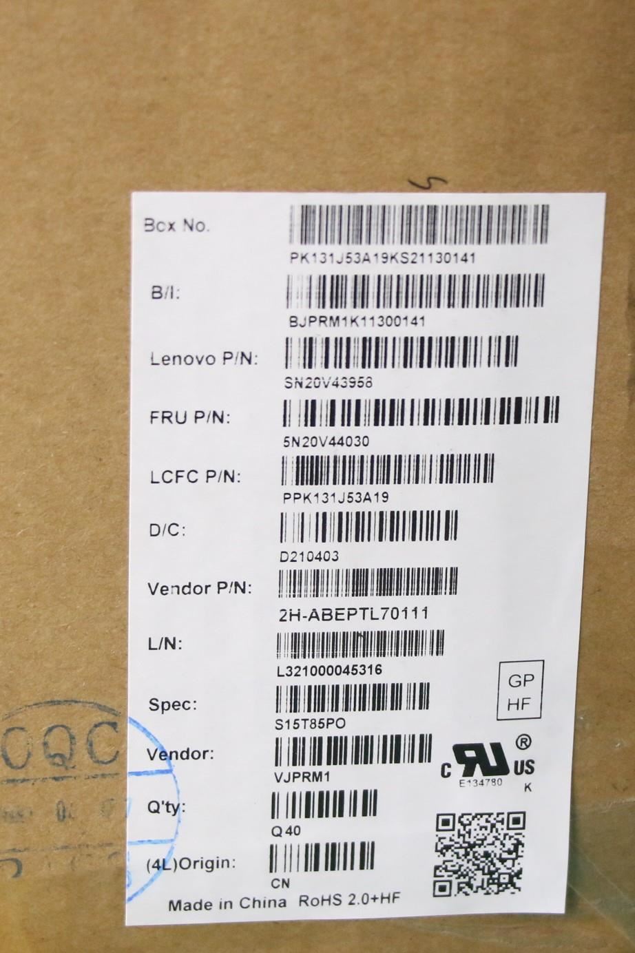 Lenovo ThinkPad P14s 1 P14s 2 T14 1 T14 2 Keyboard Portuguese Black 5N20V44030
