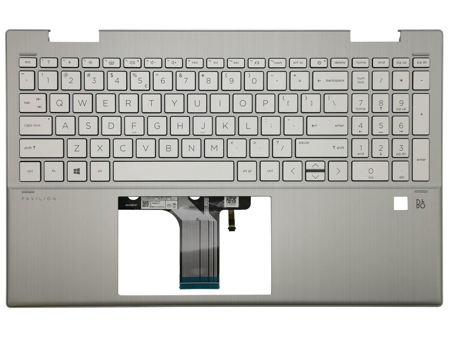 HP Pavilion 15-ER Palmrest Touchpad Cover Keyboard US International M45130-B31