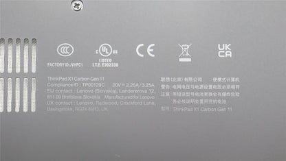 Lenovo ThinkPad X1 11th Gen Bottom Base Lower Chassis Cover Grey 5CB1J18173