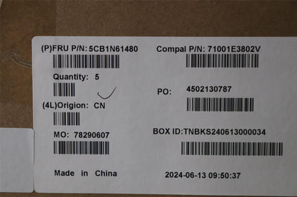 Lenovo Upper Case ASM_SWS C 83FD EB RGB 5CB1N61480