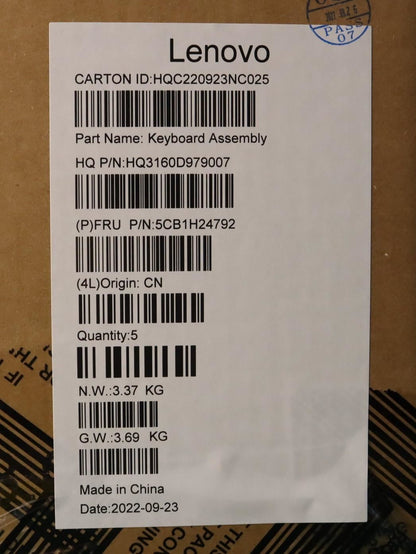 Lenovo Flex IP 3 15IJL7 Palmrest Cover Touchpad Keyboard Nordic 5CB1H24792