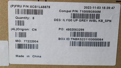 Lenovo Upper Case ASM_SPA C 82Y4 BLWH 5CB1L68875