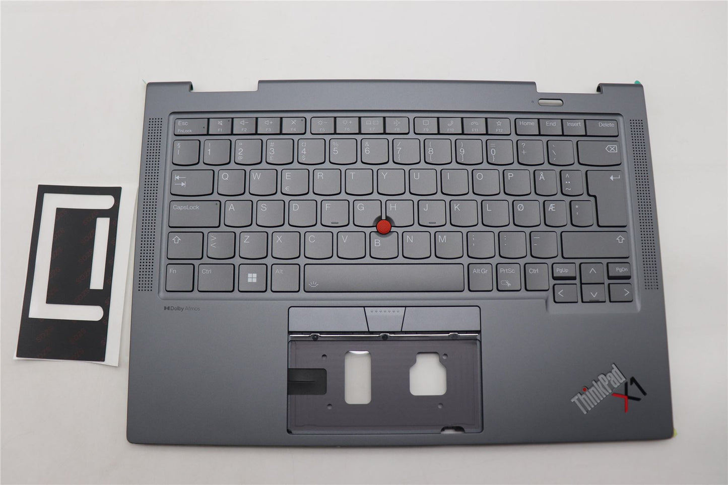 Lenovo ThinkPad X1 8th Gen Keyboard Palmrest Top Cover Norwegian Grey 5M11H62457