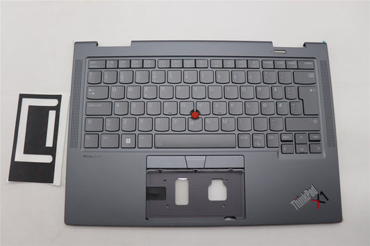 Lenovo ThinkPad X1 8th Gen Keyboard Palmrest Top Cover Norwegian Grey 5M11H62457