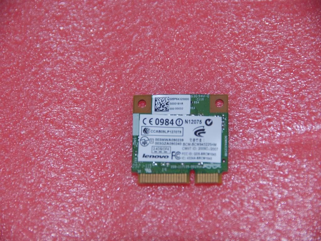 Lenovo Gemtek WPEB-119GN139WW/BCM43225 HMC WiFi WLAN Board 20002271