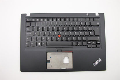 Lenovo ThinkPad T490s Keyboard Palmrest Top Cover Norwegian Black 02HM223