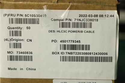 Lenovo Power Board Cable C 82UD 5C10S30410