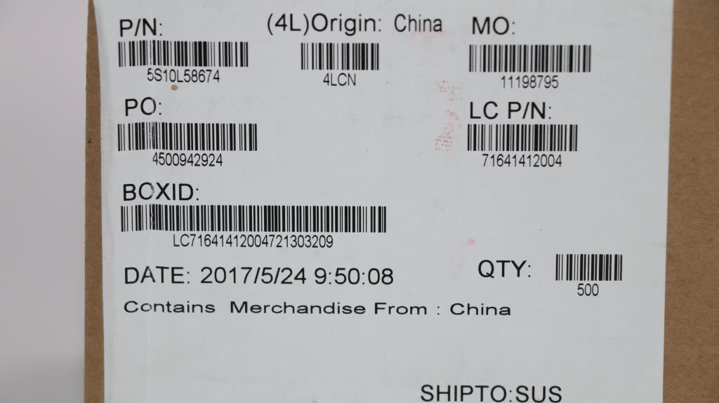 Lenovo 5S10L58674 SCREW Screw L 80TX MM2.0D2.0L K 5.5D0.5T