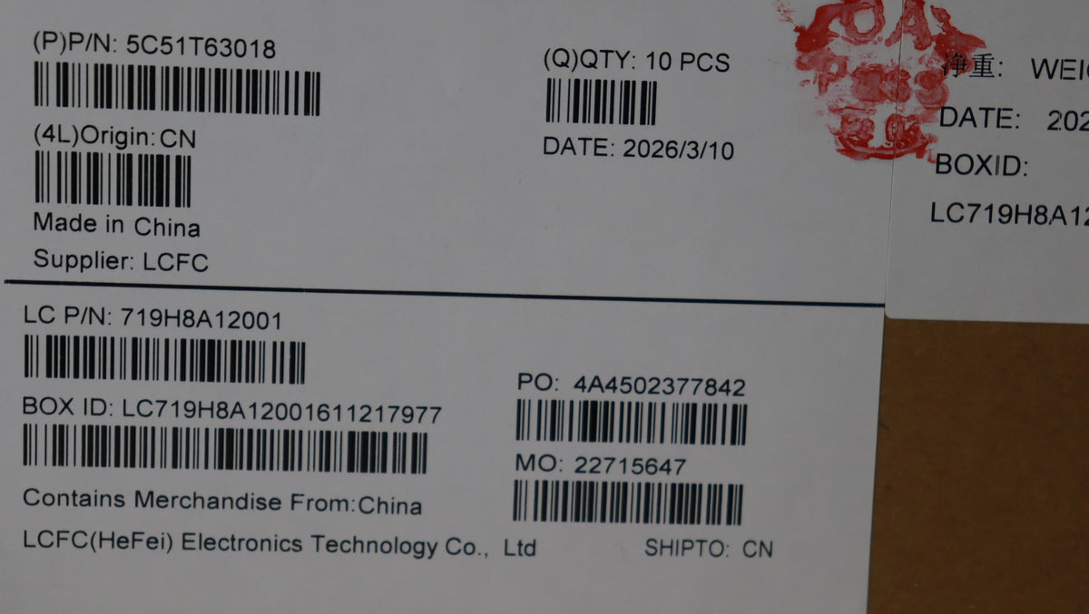 Lenovo CARDPOP PCBA IO/B NSH091 MCB20 I/O Board 5C51T63018