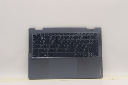 Lenovo Yoga 7 14IAL7 Palmrest Cover Touchpad Keyboard French Silver 5CB1J02456