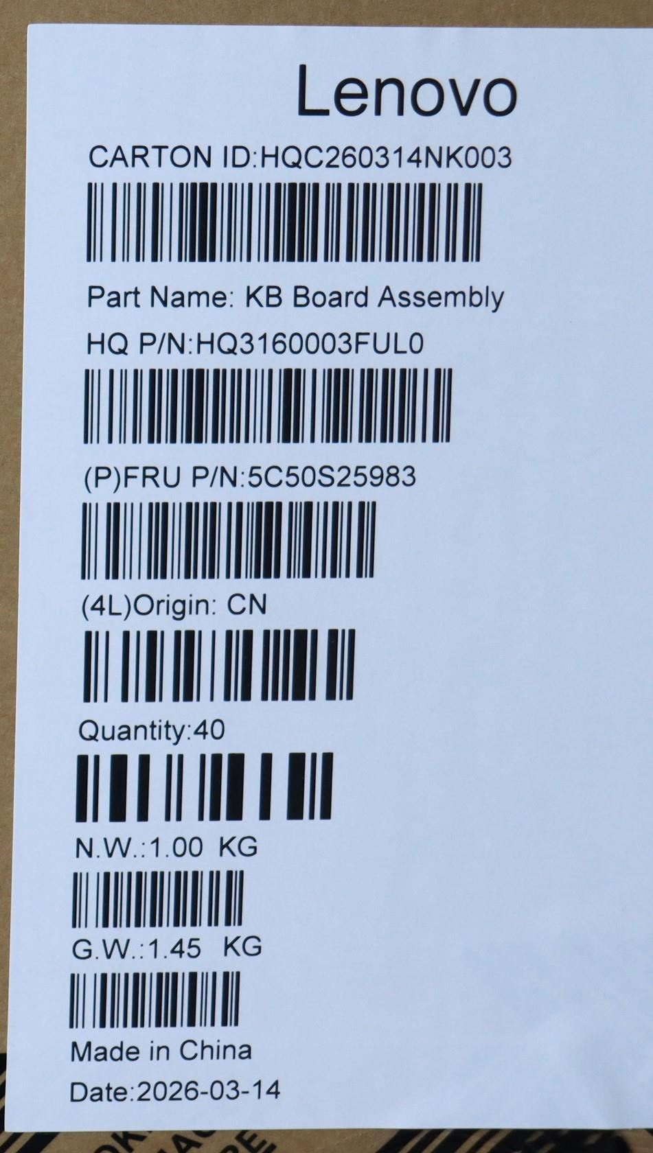 Lenovo CARDPOP Pmic H 83TF Microphone Board 5C50S25983